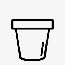 透明碗罐锅盆花盆图标高清图片