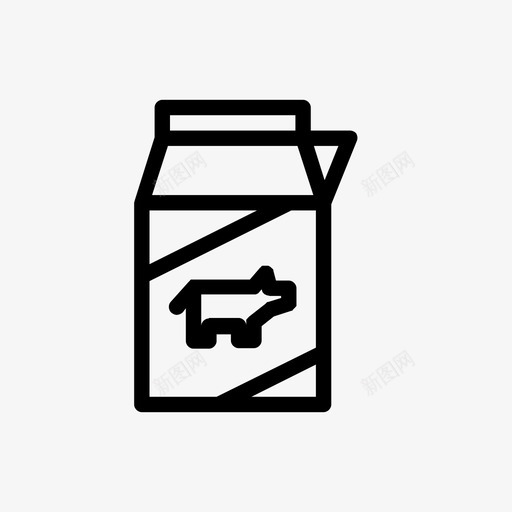 奶油纸盒牛奶液体图标svg_新图网 https://ixintu.com 储存 吸吮 奶油纸盒 奶牛 容器 早餐 液体 牛奶 饮料