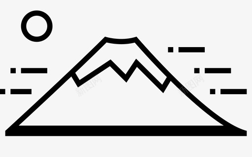 富士山东京白雪皑皑图标图标