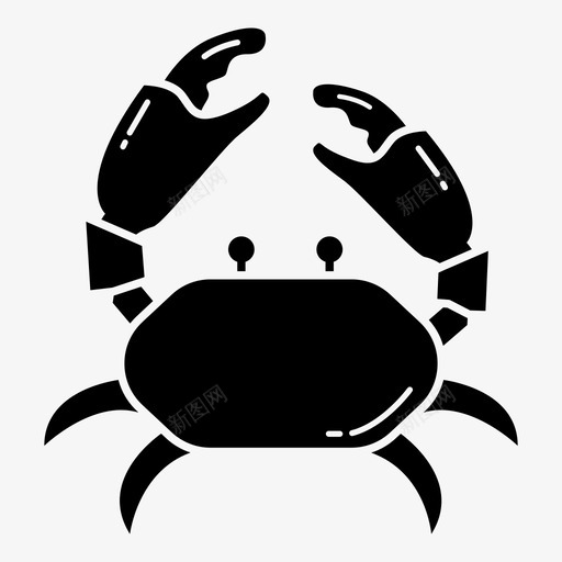 螃蟹海鲜海洋图标svg_新图网 https://ixintu.com 海洋 海洋生物 海鲜 爪子 爬行 虾 螃蟹 鱼
