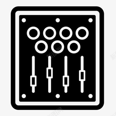 混音器音量调节中断图标图标