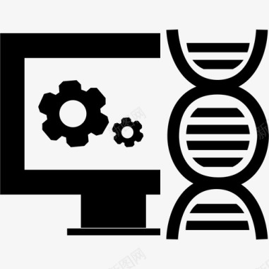 细胞分析计算机科学图标图标