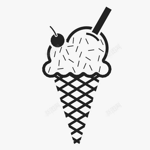 冰淇淋筒信号标记图标svg_新图网 https://ixintu.com 信号 冰淇淋筒 冷藏 删除 另一个 夏天 标记 检查 甜点 食物