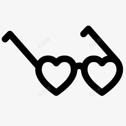 心形眼镜镜框爱情图标svg_新图网 https://ixintu.com 作弊者 双焦眼镜 太阳镜 心形 心形眼镜 情人节图标 爱情 相框 眨眼器 趣味 镜框