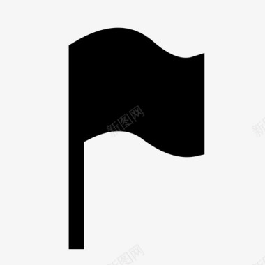 旗帜警示时尚图标图标