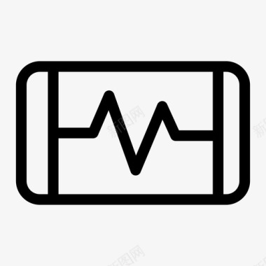 心脏脉搏监测电话测量图标图标