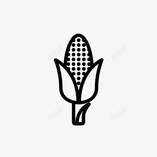 玉米素食健康图标svg_新图网 https://ixintu.com 世代 健康 清洁 烘干 玉米 电子报 素食 蔬菜 衣物 食品