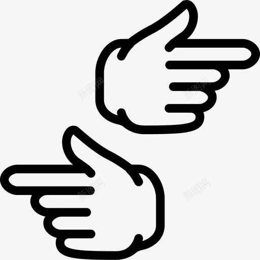 水平点方向查找图标svg_新图网 https://ixintu.com 展开 手 手势 手指 方向 显示 查找 水平点 粉碎图标手势轮廓 设置