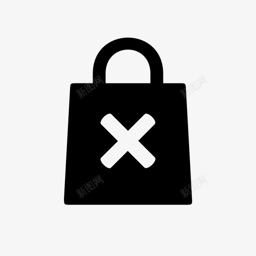 购物袋移除手提袋取出图标svg_新图网 https://ixintu.com 不想要 不感兴趣 删除 取出 商业 手提袋 无所谓 移除物品 购物袋移除