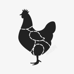 鸡肉切块鸡肉切块符号肉图标高清图片