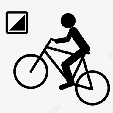 山地自行车沿途越野图标图标