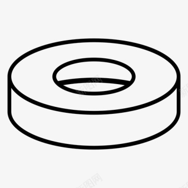 圆环三维圆柱体图标图标