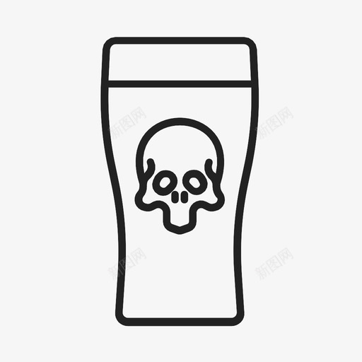 毒饮料另一种删减图标svg_新图网 https://ixintu.com 中毒 删减 另一种 多个 头骨 忽略 毒饮料 玻璃杯 符号