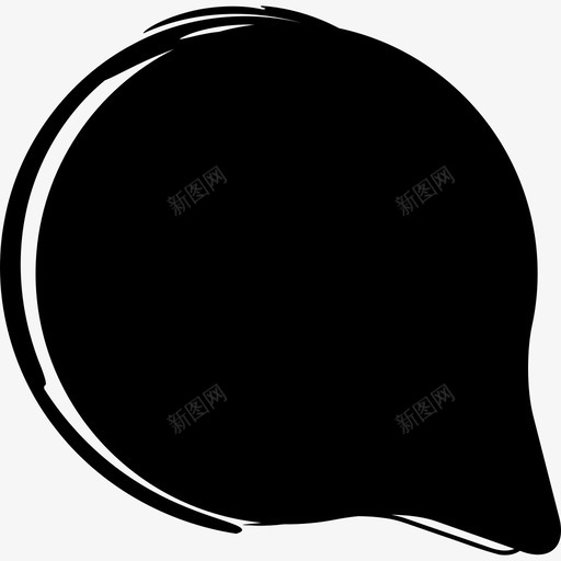 聊天素描社交符号一个圆形的黑色语音泡泡界面社交素描图标svg_新图网 https://ixintu.com 界面 社交素描 聊天素描社交符号一个圆形的黑色语音泡泡