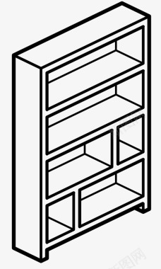 书架装配家具图标图标