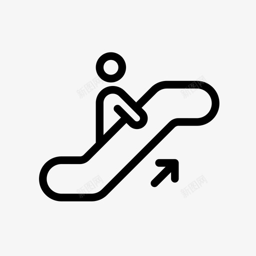 自动扶梯向上简单移动楼梯图标svg_新图网 https://ixintu.com 教学 机场 极简 清洁 移动楼梯 简单 自动扶梯向上 运动