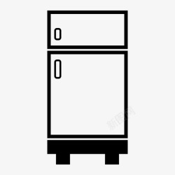 双门式电冰箱冰箱温控储存图标高清图片