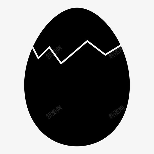 碎鸡蛋不持有图标svg_新图网 https://ixintu.com 不 出售 复活节 巧克力蛋 持有 早餐 碎鸡蛋 粗体 蛋壳 黄金