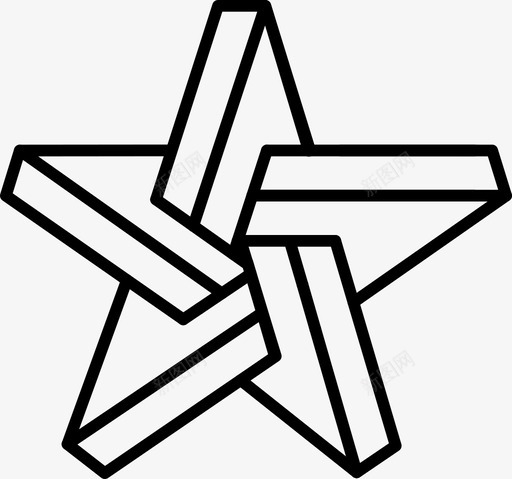 不可能形状几何图形错觉图标svg_新图网 https://ixintu.com 不可能形状 光学错觉图标 几何图形 图像 形状 星星 错觉