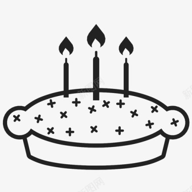 生日蛋糕礼物聚会图标图标