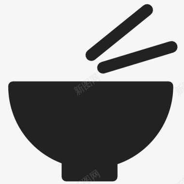 采购产品碗和筷子碗盒子图标图标