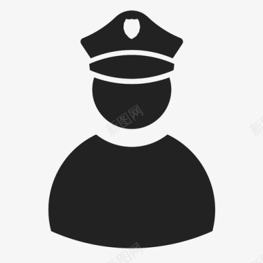 警察警官法律图标图标