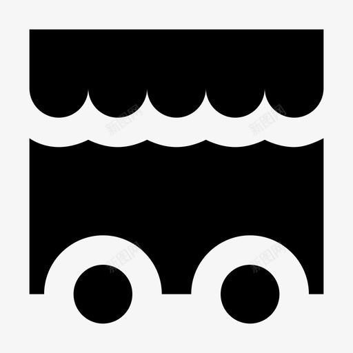 食品车城市元料标图标svg_新图网 https://ixintu.com 城市元素材料设计图标 食品车