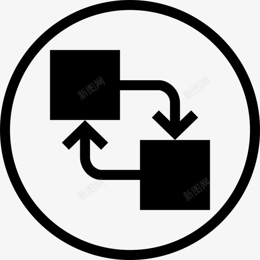 交换位置编辑器用户界面圆形实心卷1图标svg_新图网 https://ixintu.com 交换 位置 编辑器用户界面圆形实心卷1