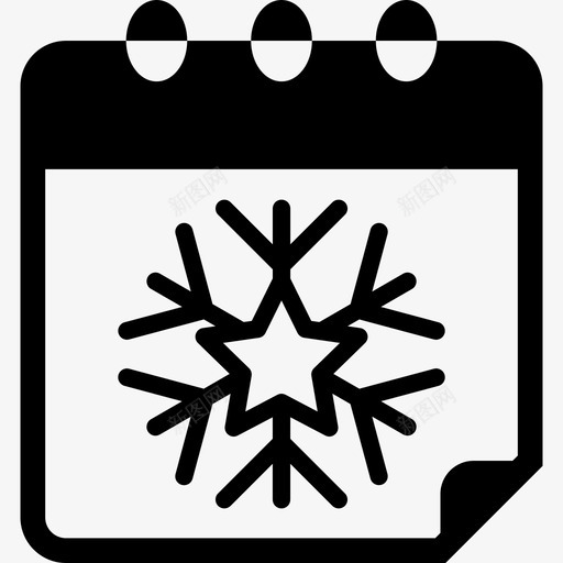 冬季雪日圣诞节界面符号日历图标svg_新图网 https://ixintu.com 冬季雪日圣诞节界面符号 日历图标