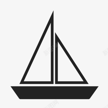 帆船已售海运图标图标