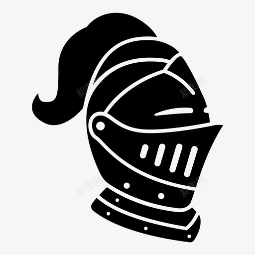 骑士头盔皇家物品图标svg_新图网 https://ixintu.com 中世纪 展示件 材料 武器和盔甲 物品 皇家 盔甲 骑士头盔