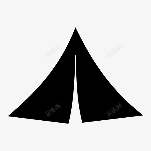 帐篷营地野营图标svg_新图网 https://ixintu.com 便携式住宅 卧铺 帆布 帐篷 庇护所 户外 球场 营地 野营