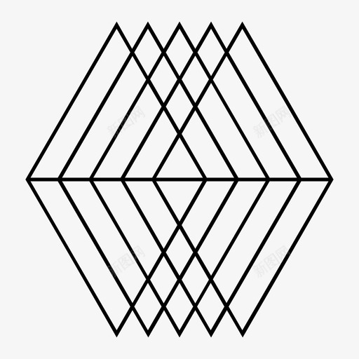 山几何字形图标svg_新图网 https://ixintu.com 三角形 几何 几何形状 字形 尖 山 线性 菱形 解释性 重叠