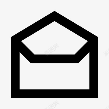 信封邮寄打开的邮件图标图标