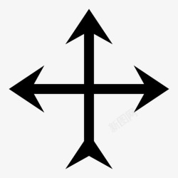 十字方向箭头拆分分离否图标高清图片