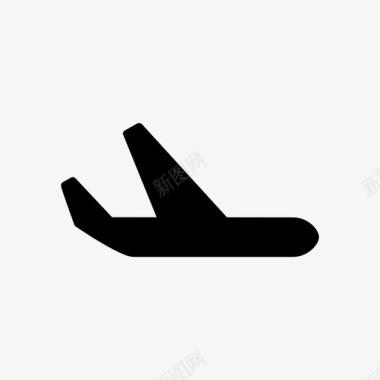 飞机起飞空中图标图标