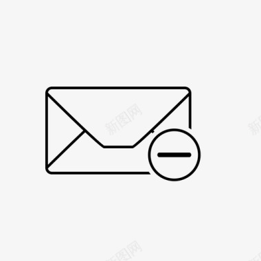 删除邮件丢弃信件图标图标