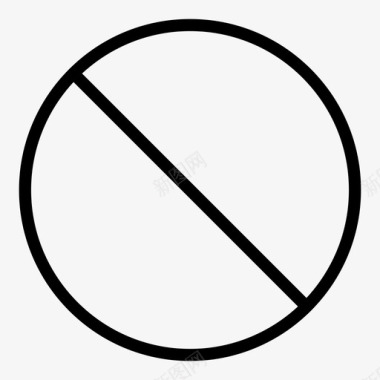 禁止圆圈不包括不允许图标图标