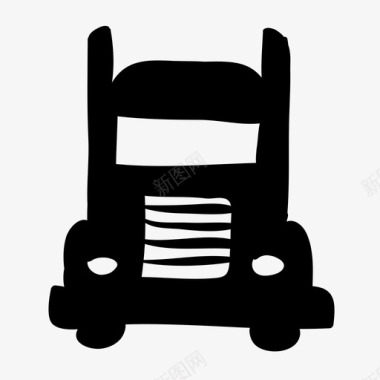 卡车拖拉机符号图标图标