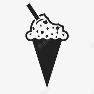 冰淇淋筒信号删除图标图标