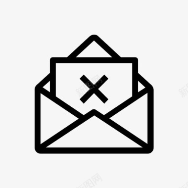 拒绝邮件取消传递邮件重新发送图标图标