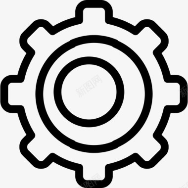 设置齿轮符号圆形轮廓接口seopack图标图标