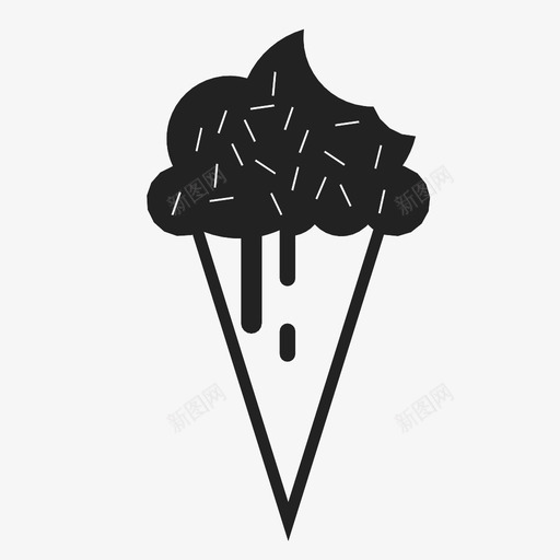 冰淇淋筒夏季软装图标svg_新图网 https://ixintu.com 冰淇淋筒 冷的 凝胶 夏季 热的 甜点 甜的 软装 雪伯特 风味 食物