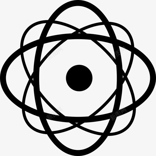 原子形状学术1图标svg_新图网 https://ixintu.com 原子 学术1 形状