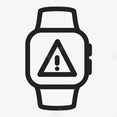 智能手表错误警告联合图标图标