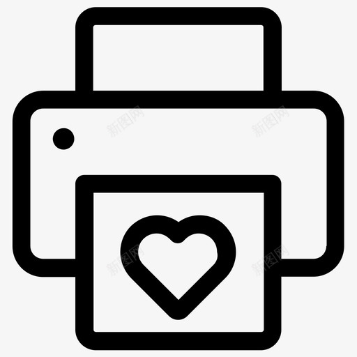 打印喜欢行图标svg_新图网 https://ixintu.com 喜欢 打印 打印机 技术行图标 爱 行 视觉