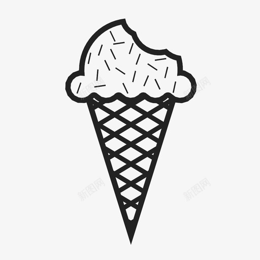 冰淇淋筒冷的吃的图标svg_新图网 https://ixintu.com 冰淇淋筒 冷的 吃的 夏天的 好吃的 好玩的 热的 甜的