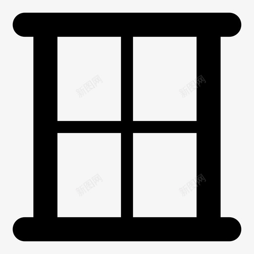 双窗大草原窗窗格图标svg_新图网 https://ixintu.com 双窗 大草原窗 室外 房屋 框架类型 窗帘 窗户类型 窗格 网格类型