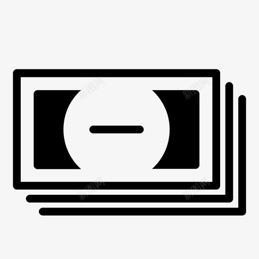 减去票据负数货币图标svg_新图网 https://ixintu.com 兑换 减去票据 减法 现金 负数 货币 贴现 钞票
