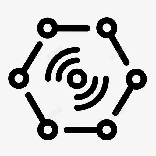 物联网wifi信号图标svg_新图网 https://ixintu.com brodband miscleannous wifi 传感器 信号 对象 物联网 网络